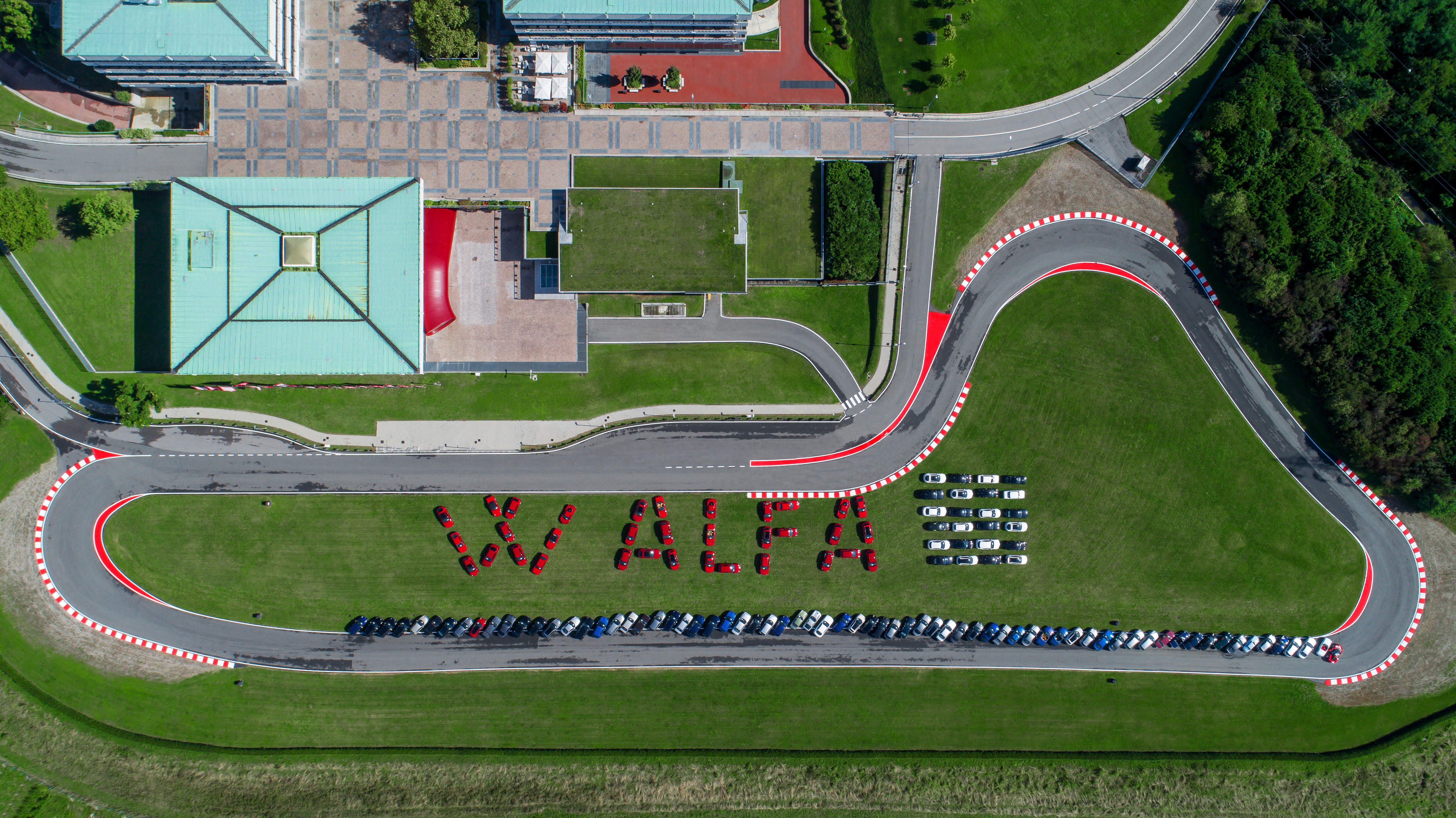 Photo of the view from the top of the Alfa Romeo Museum
