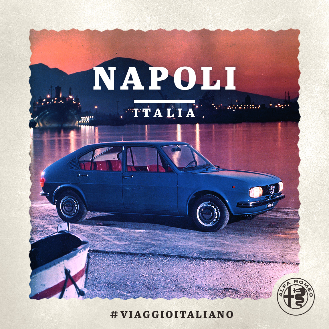 Image of an Alfa Romeo car in Naples