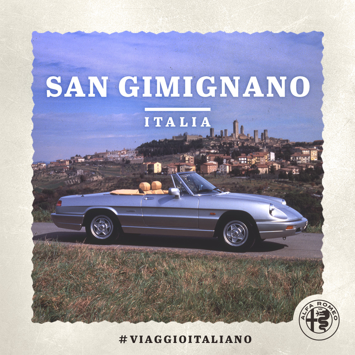 Immagine di un'auto Alfa Romeo a San Gimignano