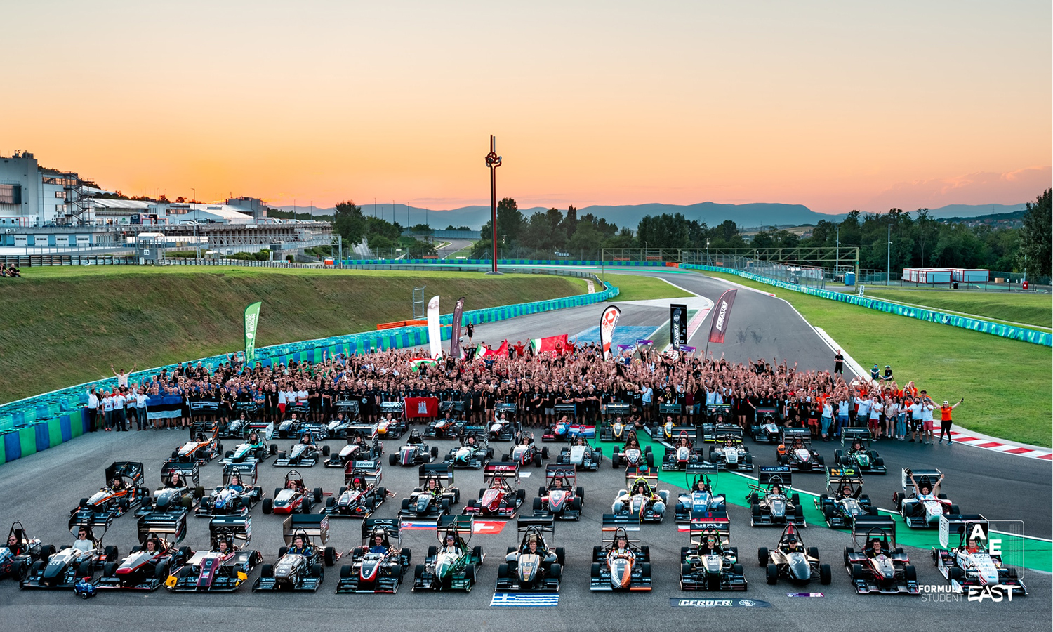 Photos of the Milan Polytechnic's racing team